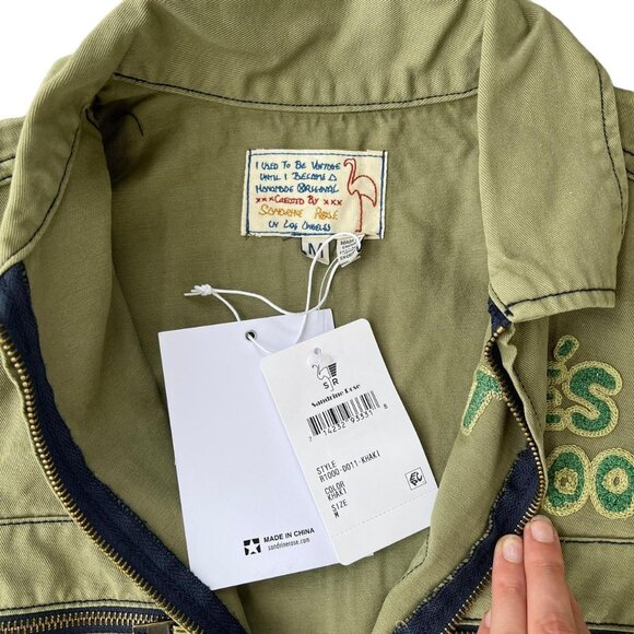 ✨ Free People x Sandrine Tre’s Cool Army Green Jumpsuit SZ M - Picture 7 of 9